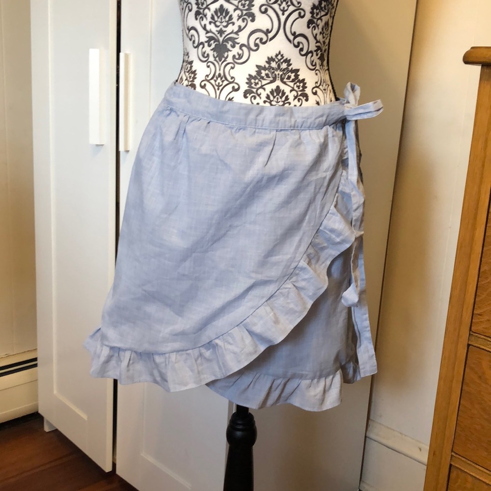 Madewell ❤️ Light Blue Wrap Mini Skirt